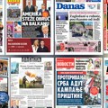 Naslovne strane današnjih novina: Prelistavanje štampe za nedelju, 31. maj 2026. godine