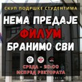 Najavljen protest podrške studentima FILUM-a ispred zgrade Rektorata