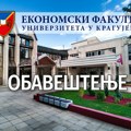 Kragujevac: Dekanski kolegijum Ekonomskog fakulteta daje apsolutnu podršku studentima