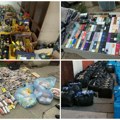 (Foto) oduzete tone nelegalne robe! Meso sa isteklim rokom, hiljada litara alkohola i ogromne količine duvana