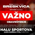Концерт Бресквице премешта се у Халу спортова