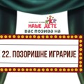 Sutra počinju 22. „Pozorišne igrarije“ Predškolske ustanove „Naše dete“