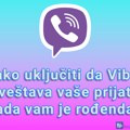 Kako uključiti da Viber obaveštava vaše prijatelje kada vam je rođendan