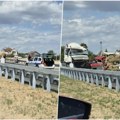 Užasna saobraćajka kod Požarevca! Jedan vozač poginuo u sudaru dva kamiona na mostu na Moravi (foto, video)