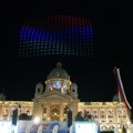 Iznad Skupštine Srbije održan "Dron show" kojom je najavljen skup Srbija moja porodica
