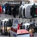 Prevrnuo se auto, čovek nije mogao da izađe Drama u Vlajkovićevoj, policija na licu mesta: "Imao je sreće kao nikad"…