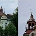 Nakrivio se vrh kupole Gradske kuće u Zrenjaninu: Pitanje trenutka je kad će pasti