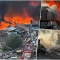 Vatra guta sve pred sobom Ogroman požar u Beogradu, stanovnici naselja spasaju imovinu i vozila (video)