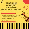 Večeras završni koncert učenika Muzičke škole