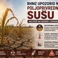 RHMZ upozorio na poljoprivrednu sušu: Ugroženi prinosi - najteže na severu i zapadu Srbije