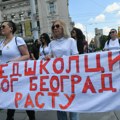 Protest predškolskih radnika na Trgu republike FOTO
