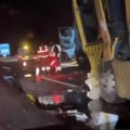 Sudar 2 šlepera, haos na auto putu Beograd-Niš: Kamion vijugao i išao veoma sporo, drugi teškaš udario svom silinom…