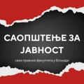 Studenti u blokadi pravnih fakulteta u Srbiji: Ne možemo da ćutimo dok se pravda guši pod pritiskom politike