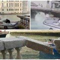 (Video) Nesvakidašnji incident u Veneciji! Pijana devojka ukrala gondolu sa poštom pa udarila u čuveni Rialto! Paketi završili…