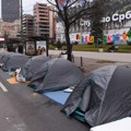 Grupa studenata i aktivista provela noć na raskrsnici Kneza Miloša i Birčaninove