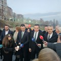 Аљбин Курти на северу Косова: Првог дана кампање посета мосту у Митровици