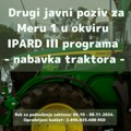 Konkurs za nabavku traktora iz IPARD III programa otvoren do 8. novembra