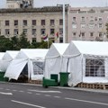 Novi šatori ispred Doma Narodne skupštine uoči sutrašnje sednice