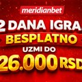 Meridianbet ti poklanja neverovatnih 26.000 dinara bonusa dobrodošlice!