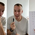 Marko (23) iz Hrvatske odlučio da nauči ćirilicu: Neka slova ga ozbiljno namučila, sve objavio na Instagramu