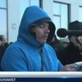 Darko Šper pročitao pismo podrške iz Hrvatske na protestu ispred RTV