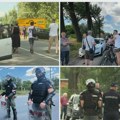 Građani krenuli da "pozdrave" Vučića u Novom Sadu, kordon policije im ne dozvoljava (VIDEO)