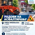 Postavlja se završni sloj asfalta u Prvomajskoj, saobraćaj potpuno obustavljen