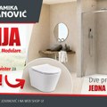 Kupatilo dobija novo rešenje: Izaberite Modulare tuš komplet, a Twister konzolna WC šolja može biti vaša za samo 1 dinar