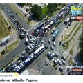 Opšti krkljanac u novom Beogradu kod ušća, sve stoji! Kolone za grad od palate Srbija! Brankov i Gazela mile, a na Autokomandi…