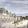 Neronovo pozorište je zaista postojalo pored Tibra – otkopani stubovi, pozlaćeni gips, grnčarija, pehari...