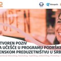 Otvoren javni poziv za učešće u programu podrške ženskom poduzetništvu u SRBIJI