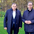 "Razgovarali smo o svim važnim pitanjima za Srbiju i Srpsku" Vučić na jutarnjem sastanku sa Dodikom