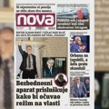 "Nova" piše: Bezbednosni aparat države podređen očuvanju režima na vlasti