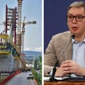 Predsednik Srbije u novom sadu Vučić u subotu obilazi radove na mostu preko Dunava u okviru Fruškogorskog koridora