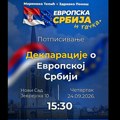 Potpisivanje Deklaracije o evropskoj Srbiji danas u Novom Sadu