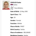 Saška Sokolov deseta u bacanju kugle (9.39) na Paraolimpijskim igrama! Amerikanka Malkamaki oborila svetski rekord (14.06)