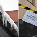Zaobilazite ove objekte dok se otapa sneg! Postavljene preventivne trake upozorenja