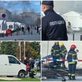 Požar ispred Narodne skupštine Srbije