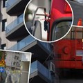 Prve slike s mesta tragedije: Svedoci kažu da je trolejbus zakačio uže, radnik pao sa 5. sprata na krov!
