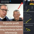 Prijavite profil Aleksandra Vučića zbog širenja lažnih informacija