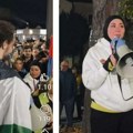 Ines Hodžić u Čačku sa platoa ispred Gimnazije i Hrama vaznesenja Gospodnjeg pozvao na velike proteste, sledeće Valjevo