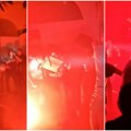 Blokaderi zapalili prostorije SNS u Novom Sadu Prebijali one koji su pokušavali da se izvuku iz plamena (video)