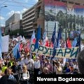 Prvomajski protest sindikata i studenata u blokadi u Beogradu