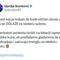 Stanković: Protest „NIŠ PROTIV NASILJA“ odložen za sledeću subotu