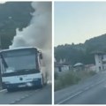 Gori autobus kod Aranđelovca Gust dim kulja nekoliko metara uvis