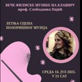 Na letnjoj sceni Pozorišnog muzeja publika će imati priliku da uživa filmskoj muzici koju će na klaviru izvoditi prof…