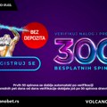 Volcanobet: osvoji 300 besplatnih spinova bez depozita!