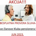 Klub penzionera Niša u petak organizuje besplatnu proveru sluha