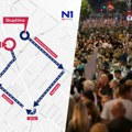 MAPA Kako će izgledati ruta 16. protesta protiv nasilja u Beogradu