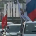 Slavlje na ulicama Kolona sa ruskim zastavama usred Srbije, oglasio se Putin(video)